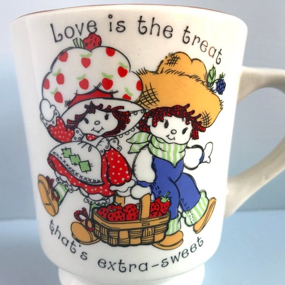 VINTAGE Strawberry Shortcake Love is the Treat Mug - Picture 2 of 7